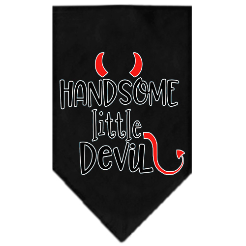 Handsome Little Devil Screen Print Bandana Black Small